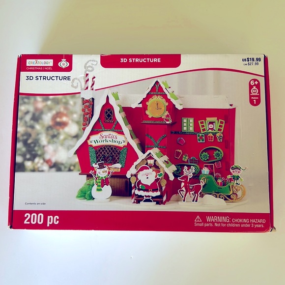 NEW Santa’s Workshop Christmas Craft Project Fun Foam 220pc3D Puzzle #Gift #Kids - Picture 3 of 12